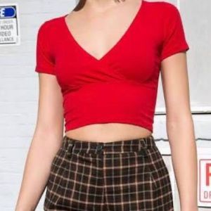 BRANDY MELVILLE ONE SIZE RED AMARA TOP